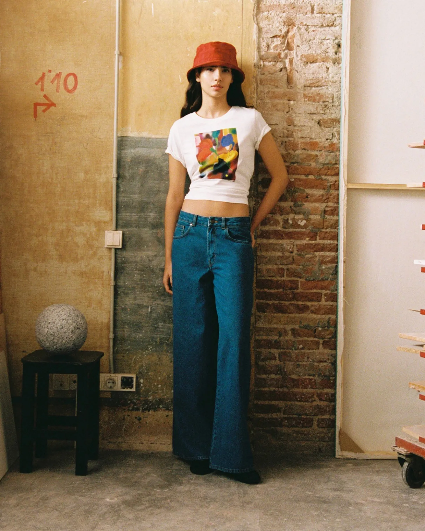 Jeans wide leg classic blue Hedda