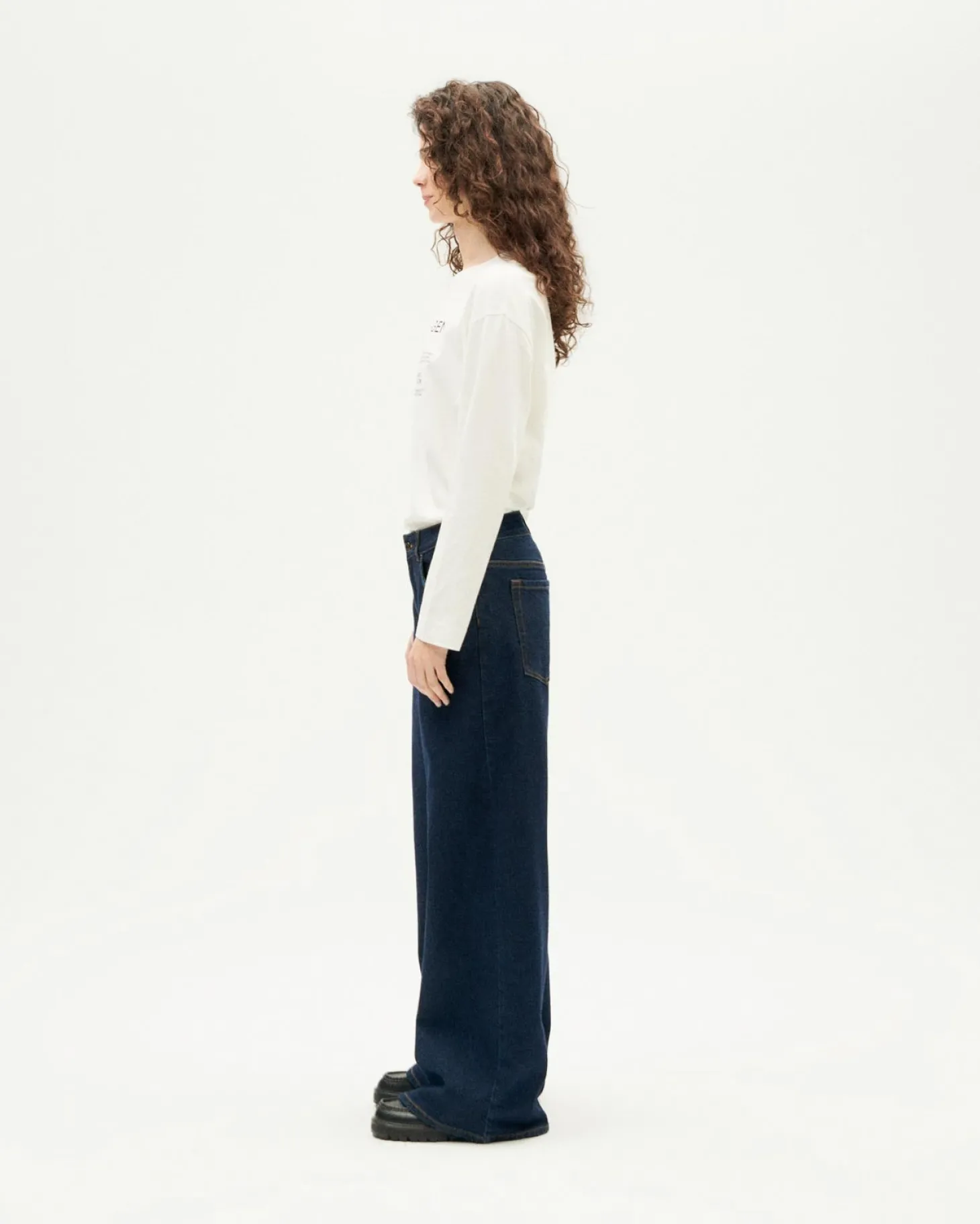 Jeans wide leg dark navy Hedda