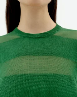 Jersey semitransparente verde Be