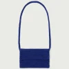 Mini bolso azul crochet tejido a mano