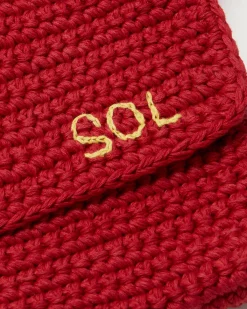 Mini bolso rojo crochet tejido a mano