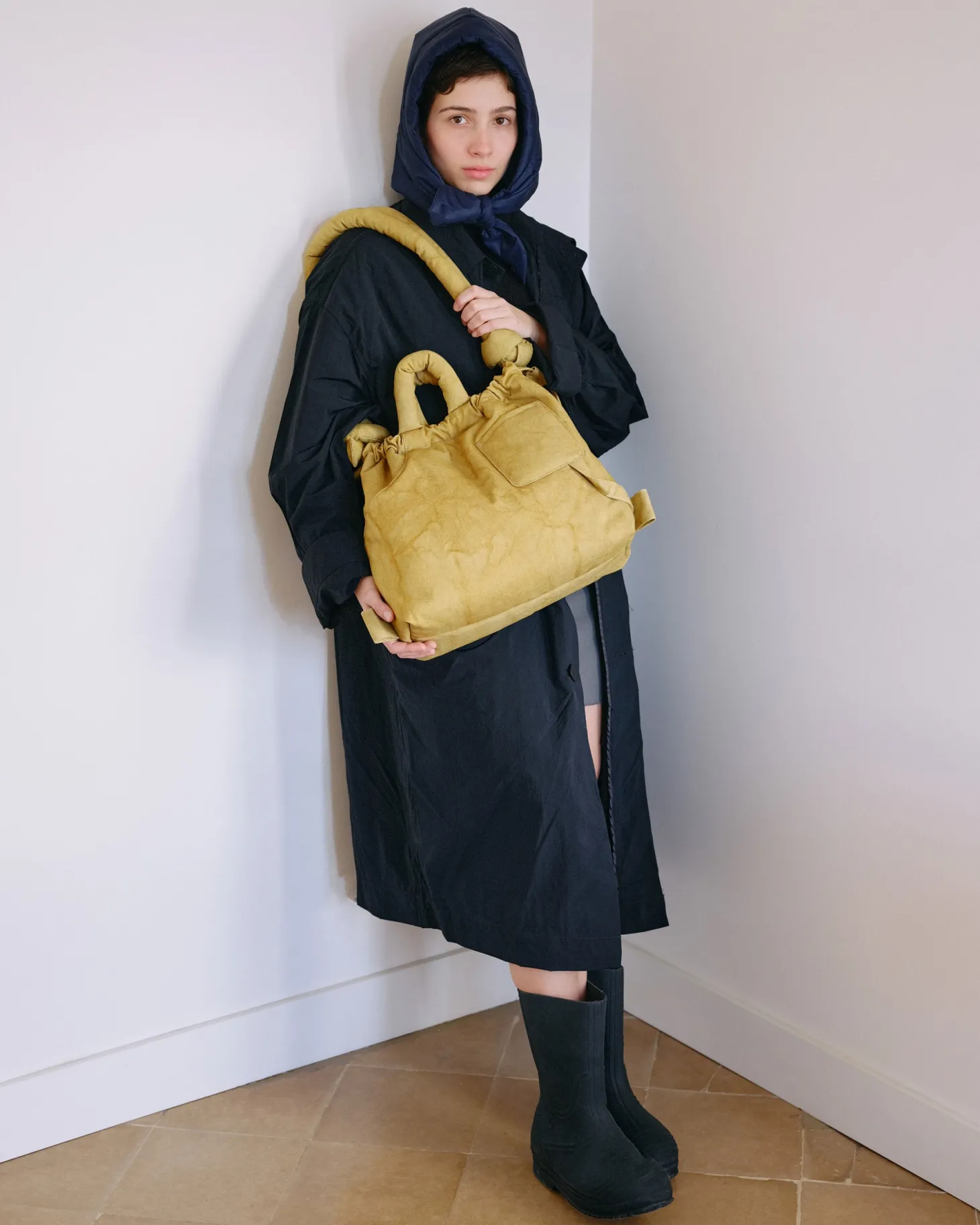 Mustard Ona Washed bag