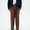 Pantalón loose marrón rayas Luc