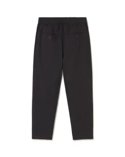 Pantalón loose seersucker negro Luc