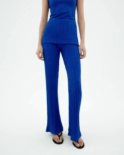 Pantalón punto comfy Ecovero azul Naia
