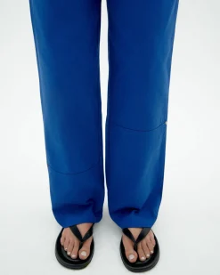 Pantalón recto azul Perle