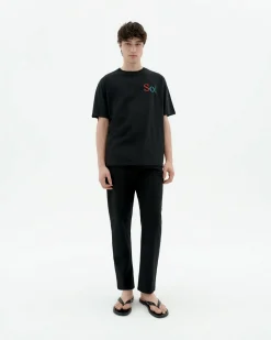 Pantalón recto negro Travel Light
