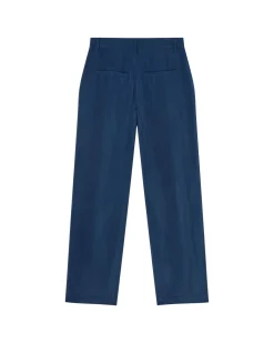 Pantalón relaxed pinza azul Cupro Cirila