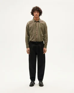 Pantalón relaxed pinza negro Wotan