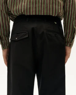 Pantalón relaxed pinza negro Wotan
