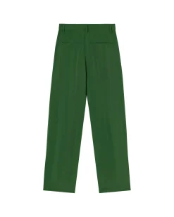 Pantalón relaxed pinza verde Cupro Cirila