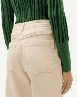 Pantalón tiro alto crudo Theresa