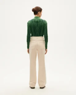 Pantalón tiro alto crudo Theresa