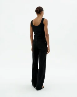 Pantalón tiro alto negro Theresa