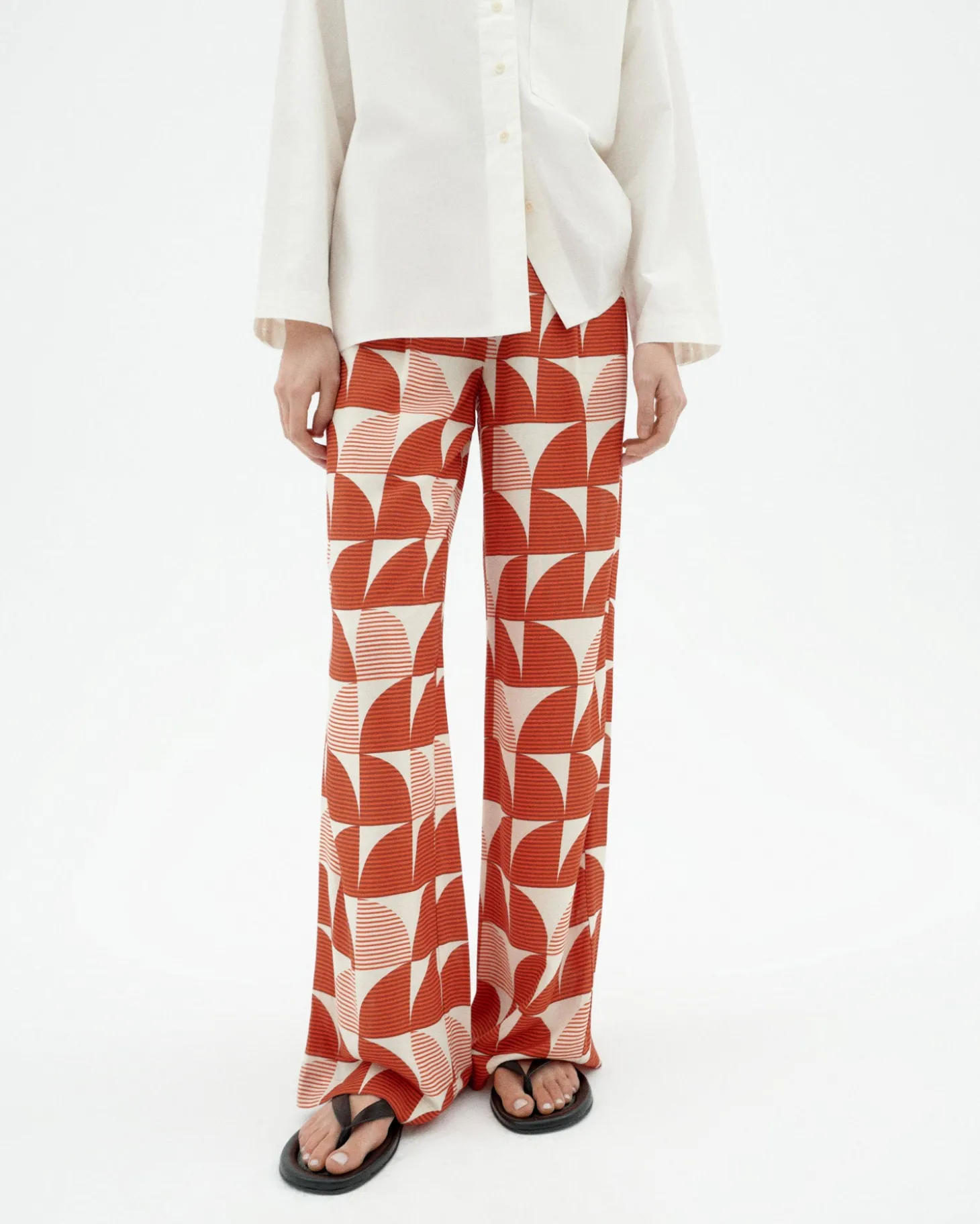 Pantalón wide leg estampado Ecovero shurberry Manolita