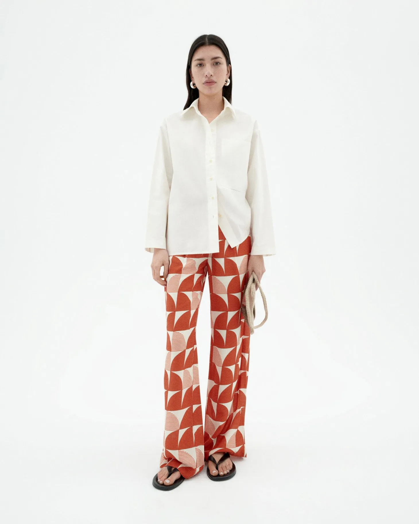Pantalón wide leg estampado Ecovero shurberry Manolita