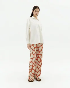 Pantalón wide leg estampado Ecovero leaf Manolita