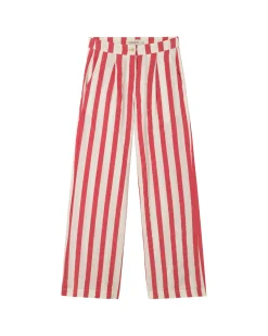 Pantalón wide leg seersucker rayas Manolita