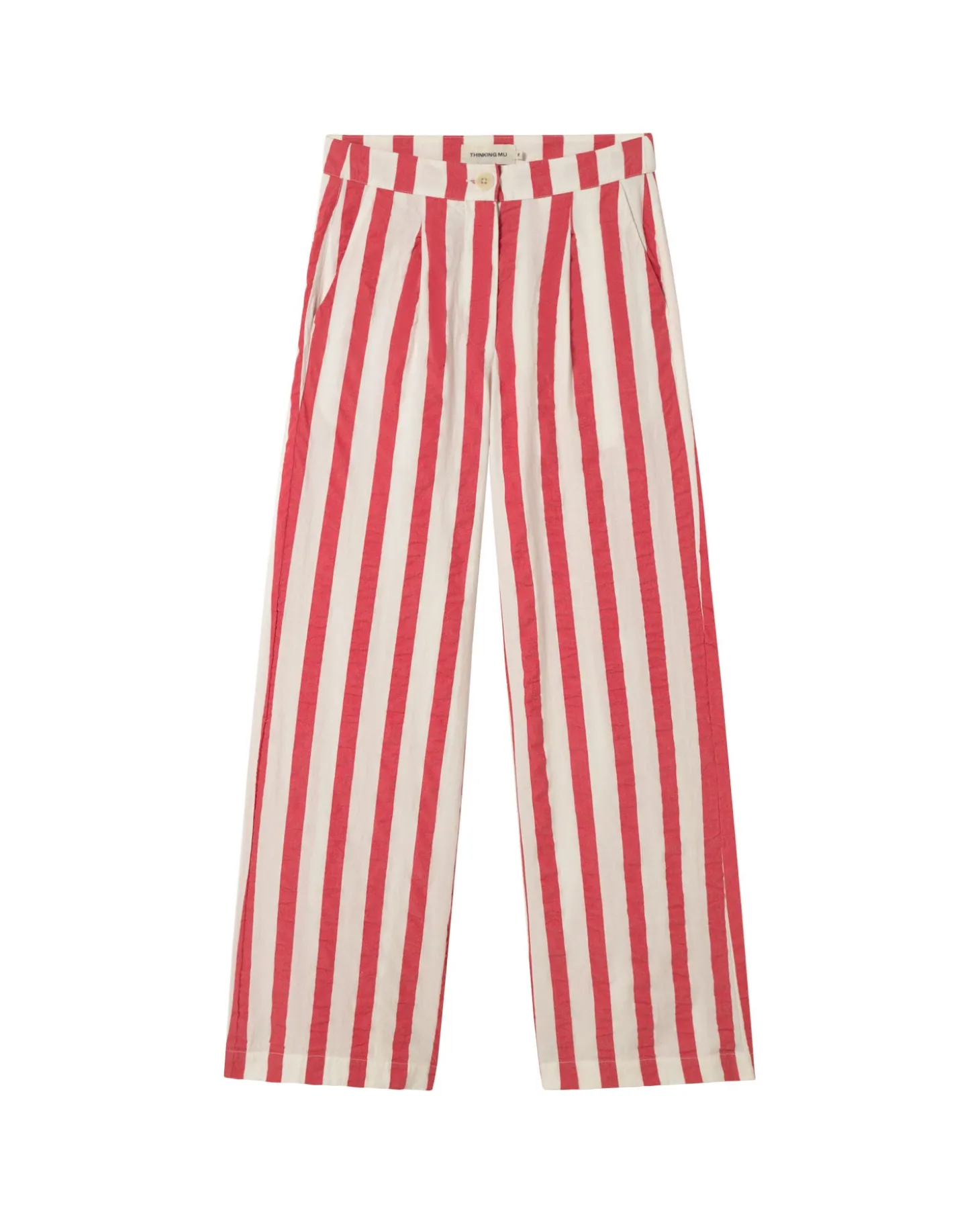 Pantalón wide leg seersucker rayas Manolita