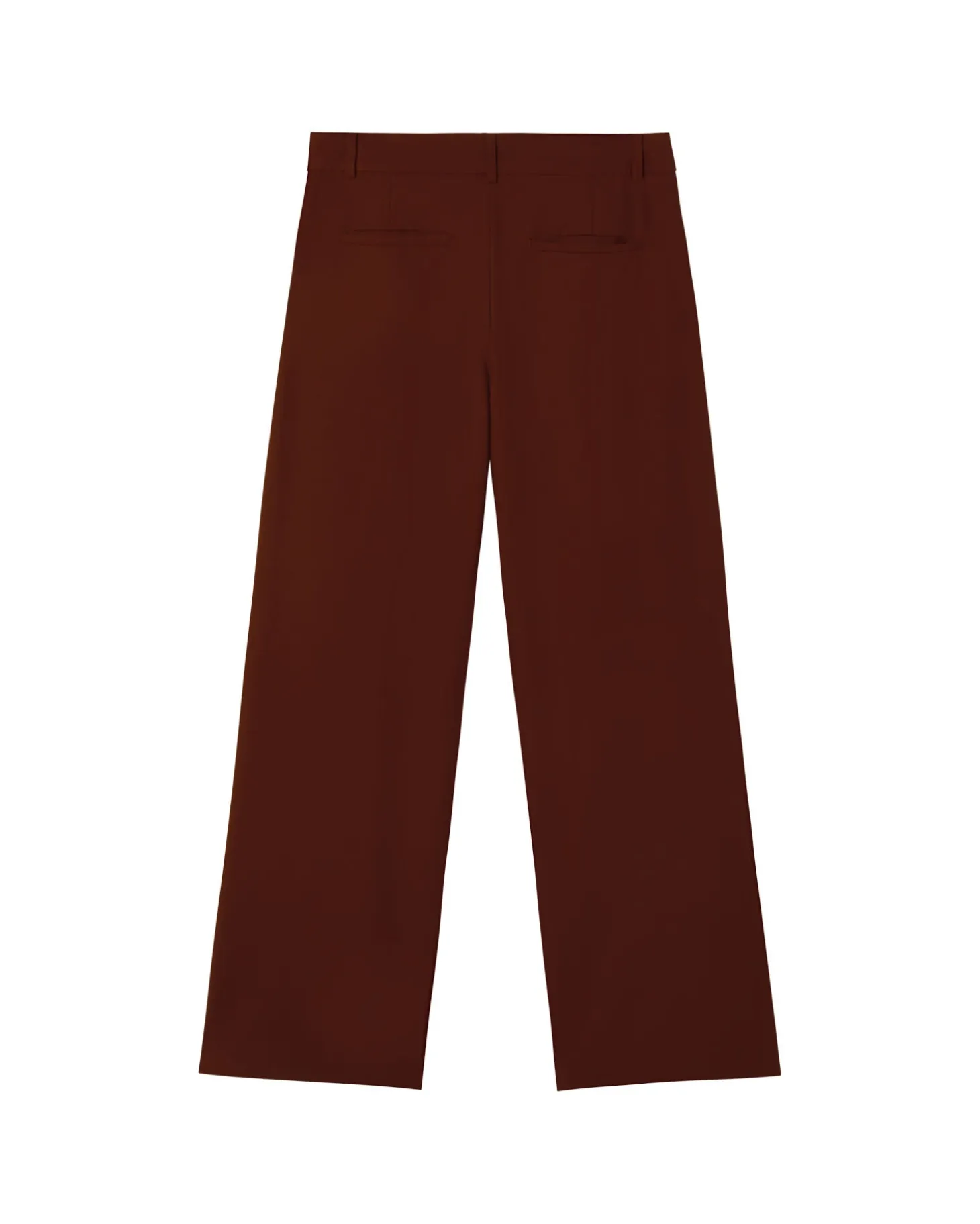 Pantalón wide leg tiro bajo marrón Pat