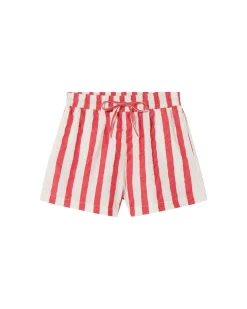 Shorts seersucker rayas Geranio