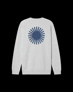 Sudadera gris sol espalda azul
