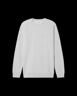 Sudadera gris sol espalda azul
