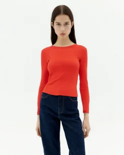 Top algodón modal rojo Susan