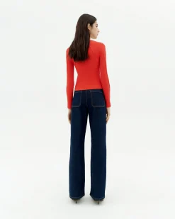 Top algodón modal rojo Susan