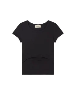 Top negro apertura Faye