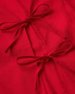 Top rojo lazos Elise
