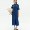 Vestido azul Cupro Gianna