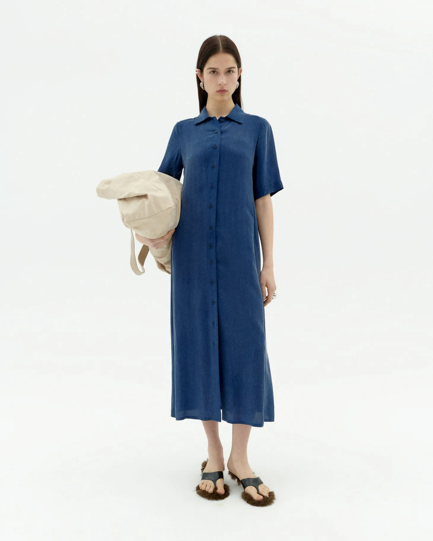 Vestido azul Cupro Gianna