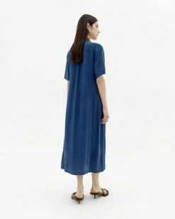 Vestido azul Cupro Gianna