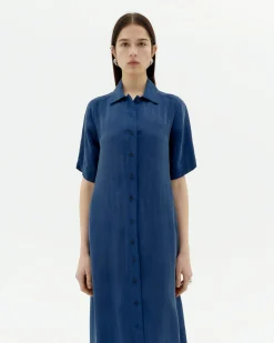 Vestido azul Cupro Gianna