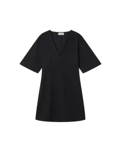 Vestido corto negro escote V Kim