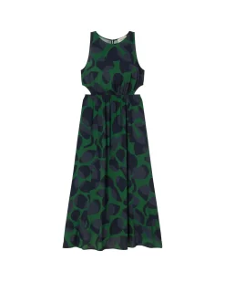 Vestido cut out Ecovero leaf Kin