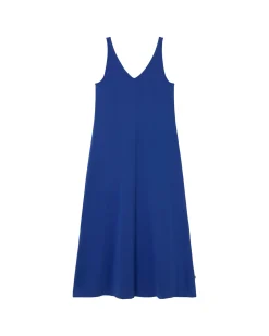 Vestido largo azul tirantes Sade