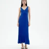 Vestido largo punto azul Ecovero Sade