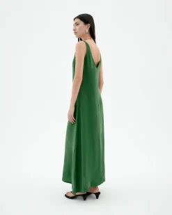 Vestido largo verde Cupro Sade
