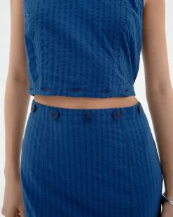 Vestido seersucker desmontable Wila